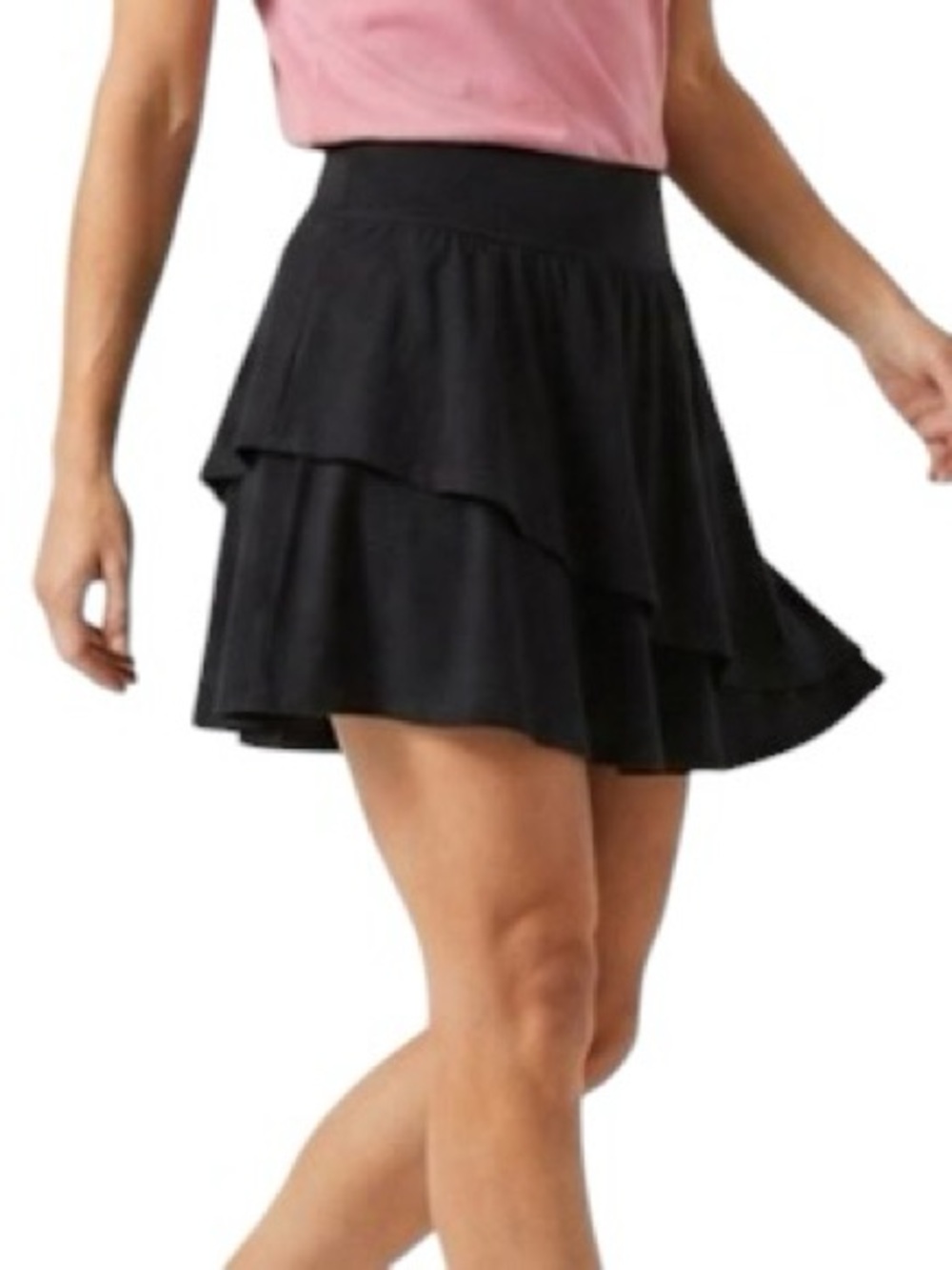 Fresh Produce Women's Black Tiered Ponte Knit Skirt Size Small